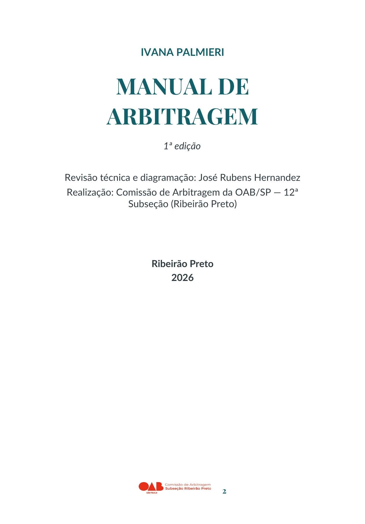 Página interna do Manual de Arbitragem